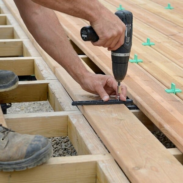 JOUPLAST - Fixation invisible pour lame de terrasse en bois FIXEGO Jouplast - large