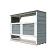 TIMBELA - Abri de jardin pour poubelles 3x240L TIMBELA M982A-CAVERN STEEL - vignette