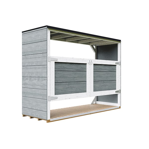 TIMBELA - Abri de jardin pour poubelles 3x240L TIMBELA M982A-CAVERN STEEL - large