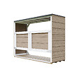 TIMBELA - Abri de jardin pour poubelles 3x240L TIMBELA M982A-TERRA BROWN - vignette