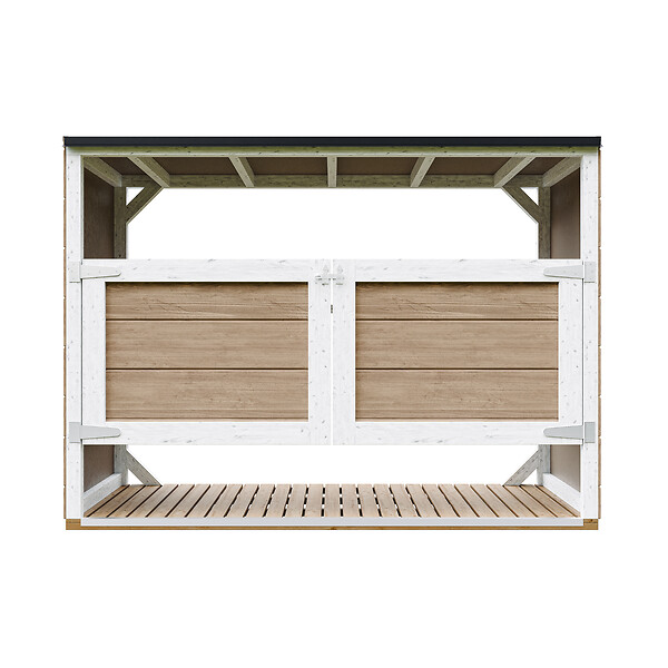TIMBELA - Abri de jardin pour poubelles 3x240L TIMBELA M982A-TERRA BROWN - large