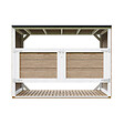 TIMBELA - Abri de jardin pour poubelles 3x240L TIMBELA M982A-TERRA BROWN - vignette