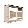 TIMBELA - Abri de jardin pour poubelles 3x240L TIMBELA M982A-TERRA BROWN - vignette