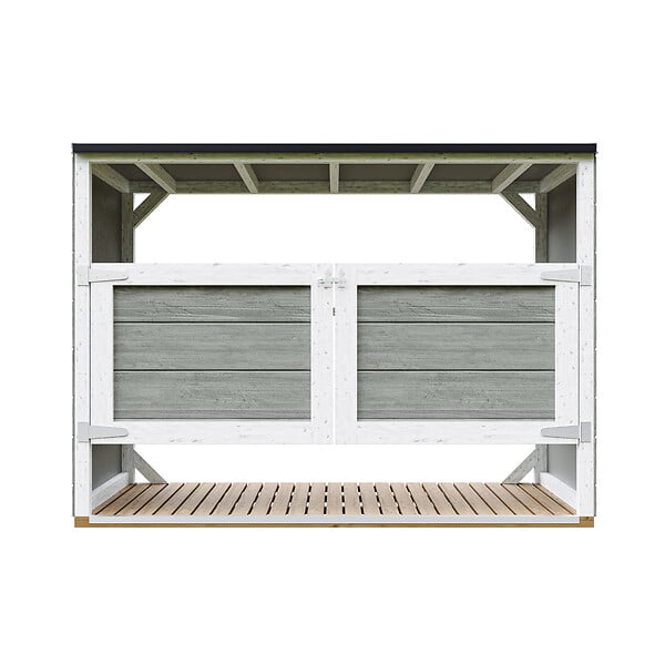 TIMBELA - Abri de jardin pour poubelles 3x240L TIMBELA M982A-TUNDRA GREY - large