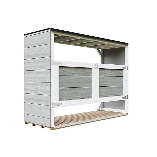 TIMBELA - Abri de jardin pour poubelles 3x240L TIMBELA M982A-TUNDRA GREY - large