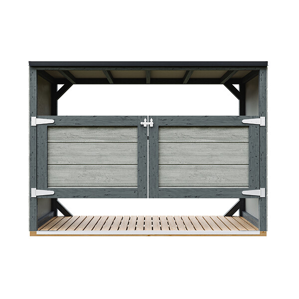 TIMBELA - Abri de jardin pour poubelles 3x240L TIMBELA M982A-TUNDRA CAVERN - large