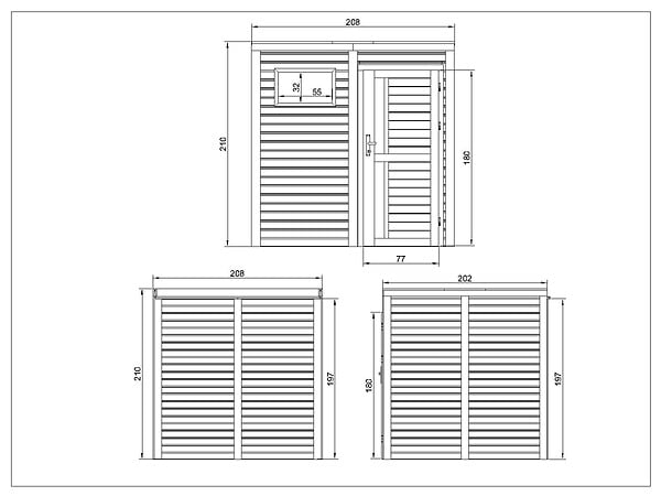 TIMBELA - Abri de Jardin en Bois 4,20 m² TIMBELA M325F1 - large