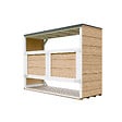TIMBELA - Abri de jardin pour poubelles 3x240L TIMBELA M982A-HARVEST HONEY - vignette