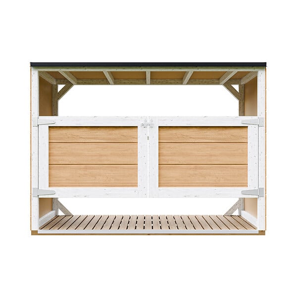 TIMBELA - Abri de jardin pour poubelles 3x240L TIMBELA M982A-HARVEST HONEY - large
