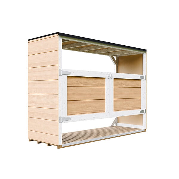 TIMBELA - Abri de jardin pour poubelles 3x240L TIMBELA M982A-HARVEST HONEY - large
