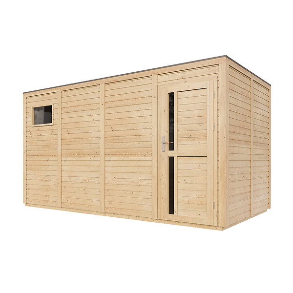 TIMBELA - Abri de Jardin en Bois 8,16 m² TIMBELA M327F1+M327G - large