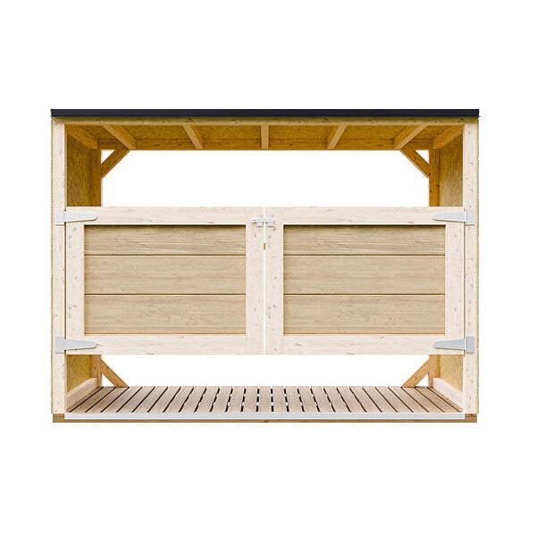 TIMBELA - Abri de jardin pour poubelles 3x240L TIMBELA M982A - large