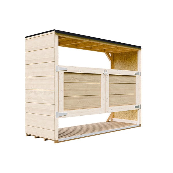 TIMBELA - Abri de jardin pour poubelles 3x240L TIMBELA M982A - large