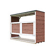 TIMBELA - Abri de jardin pour poubelles 3x240L TIMBELA M982A-REDWOOD RED - vignette