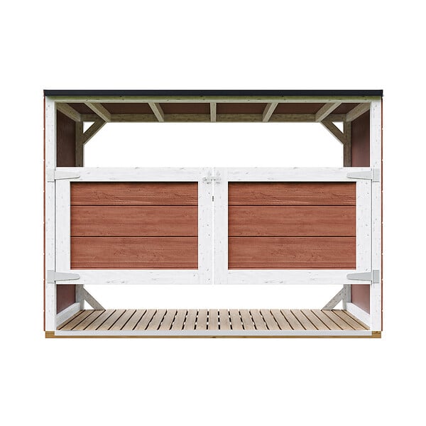 TIMBELA - Abri de jardin pour poubelles 3x240L TIMBELA M982A-REDWOOD RED - large