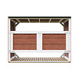 TIMBELA - Abri de jardin pour poubelles 3x240L TIMBELA M982A-REDWOOD RED - vignette