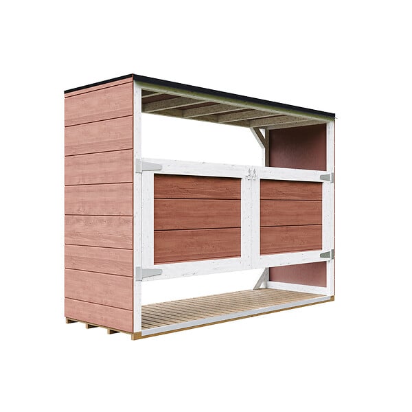 TIMBELA - Abri de jardin pour poubelles 3x240L TIMBELA M982A-REDWOOD RED - large