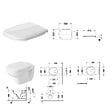DURAVIT - Cuvette WC suspendu D-Code avec abattant - vignette