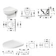 DURAVIT - Pack cuvette suspendue N°1 RIMLESS COMPACT (480 mm) - Profondeur: 480 mm - Hauteur: 400 mm - Largeur: 365 mm - Blanc - vignette