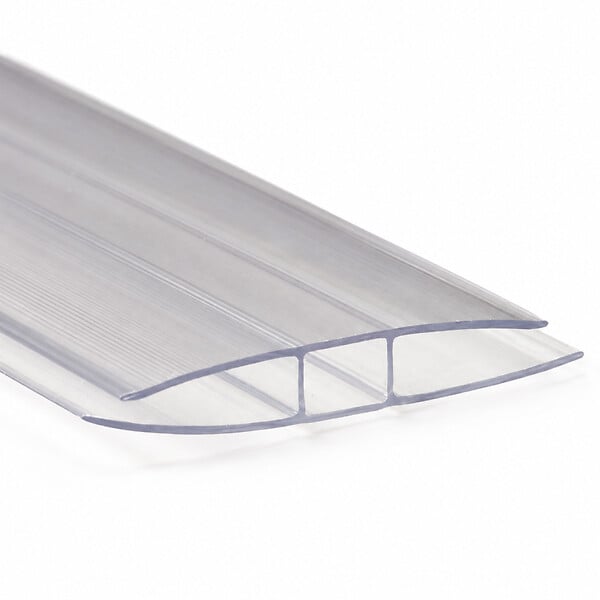 MCCOVER - Profil polycarbonate de jonction - ep.4 mm, L.200 cm - large
