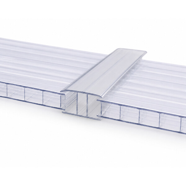MCCOVER - Profil polycarbonate de jonction - ep.8 / 10 mm, L.200 cm - large