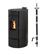 INTERSTOVES - Pack Poêle à granules LEANDRO 9 Etanche + Kit Conduit Vertical 80/125 - - vignette