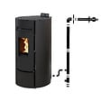 INTERSTOVES - Pack Poêle à granules LEANDRO 9 Etanche + Kit Conduit Ventouse (sortie façade) - - vignette