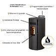 INTERSTOVES - Pack Poêle à granules LEANDRO 9 Etanche + Kit Conduit Ventouse (sortie façade) - - vignette