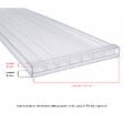 MCCOVER - Profil polycarbonate de bordure et obturation Transparent, ep.16 mm, L.210 cm - vignette