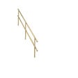 KORDO - Rampe escalier droit 2 lisses - Sapin - 2,7x6,5cm - vignette