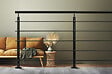 KORDO - Poteau garde-corps aluminium Opalu - Noir - 972x43x43 mm - vignette