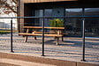 KORDO - Poteau garde-corps aluminium Opalu - Noir - 972x43x43 mm - vignette