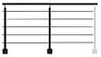 KORDO - Pack garde-corps aluminium OPALU - Noir - L.200xH.117cm - vignette