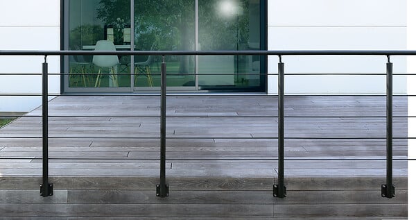 KORDO - Pack garde-corps aluminium OPALU - Noir - L.200xH.117cm - large