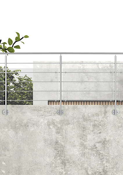 BURGER - Poteau prestio gris karako fixation latérale 30 x 55 x 1150 mm - large