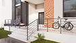 BURGER - Poteau prestio anthracite fixation à plat - vignette