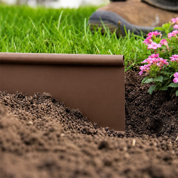 GT GARDEN - Bordure de jardin marron - 12,5 cm x 18 mètres - large