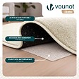 VOUNOT - Tapis de salon poils ras doux antiderapant 160x230cm uni beige - vignette