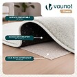VOUNOT - Tapis de salon poils ras doux antiderapant 120x160cm uni crème - vignette