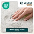 VOUNOT - Tapis de salon poils ras doux antiderapant 120x160cm uni crème - vignette