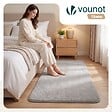VOUNOT - Tapis de salon poils ras doux antiderapant 120x160cm uni gris - vignette