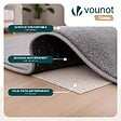 VOUNOT - Tapis de salon poils ras doux antiderapant 120x160cm uni gris - vignette