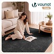 VOUNOT - Tapis de salon poils ras doux antiderapant 160x230cm uni anthracite - vignette