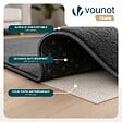 VOUNOT - Tapis de salon poils ras doux antiderapant 240x340cm uni anthracite - vignette