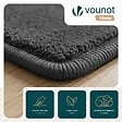 VOUNOT - Tapis de salon poils ras doux antiderapant 200x300cm uni anthracite - vignette