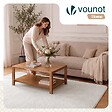 VOUNOT - Tapis de salon poils ras doux antiderapant 140x200cm uni crème - vignette