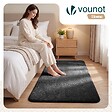 VOUNOT - Tapis de salon poils ras doux antiderapant 120x160cm uni anthracite - vignette