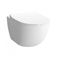SWISS AQUA TECHNOLOGIES - Pack WC bâti-autoportant + WC SAT infinitio sans bride fixations invisibles + Abattant softclose + Plaque blanche/chrome - vignette