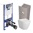 VILLEROY & BOCH - ViConnect Pro S Pack WC bâti Villeroy & Boch + WC sans bride + abattant SoftClose + set d'habillage + plaque (VCNINTEGRARS2SBCH) - vignette