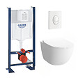 GROHE - Pack WC Cuvette Sento Compacte + Rapid SL autoportant NF + plaque Skate Air blanche (ProjectSentoCOMPACT-3) - vignette